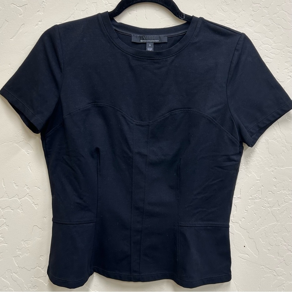 White House Black Market Black Short Sleeve Top